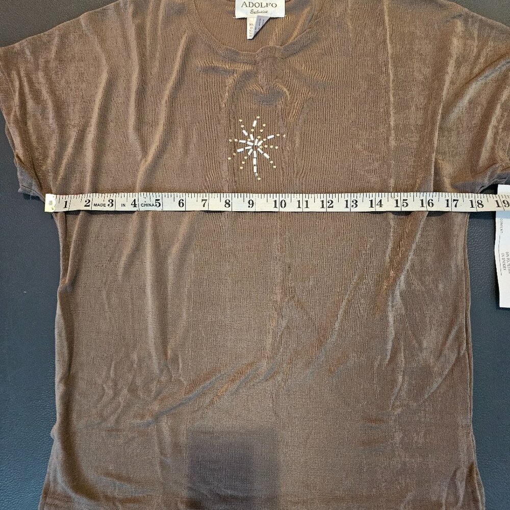 Adolfo Beige Blouse